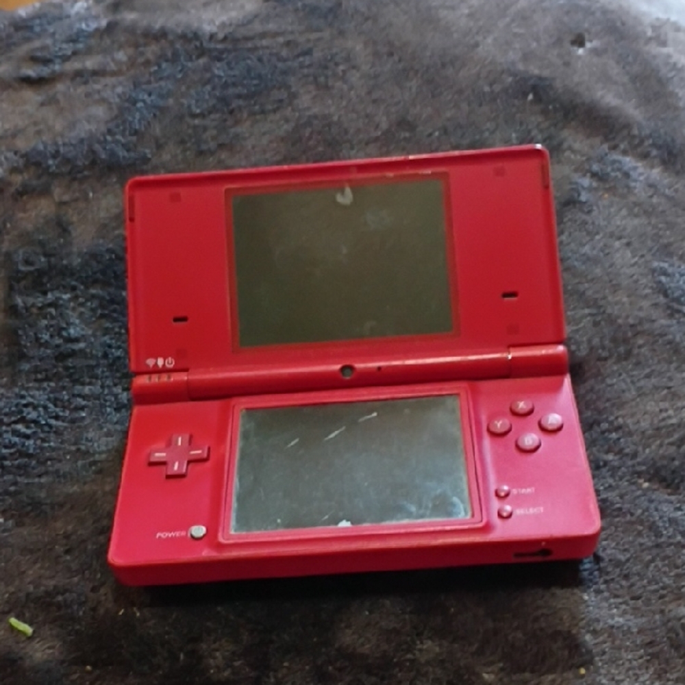 Nintendo Red Dual-Screen Handheld Console (DS Lite Style)